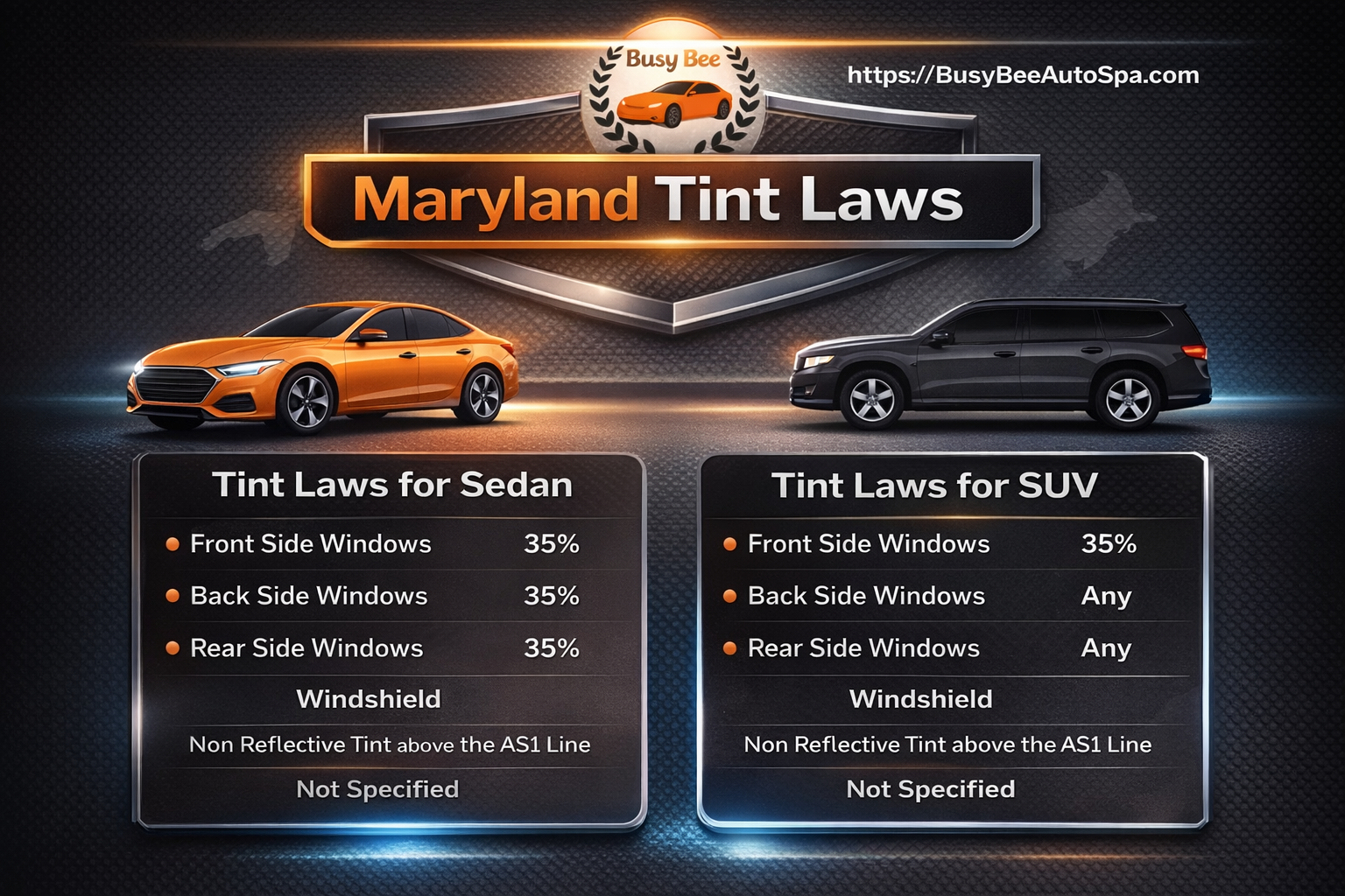 Maryland Window Tint Laws